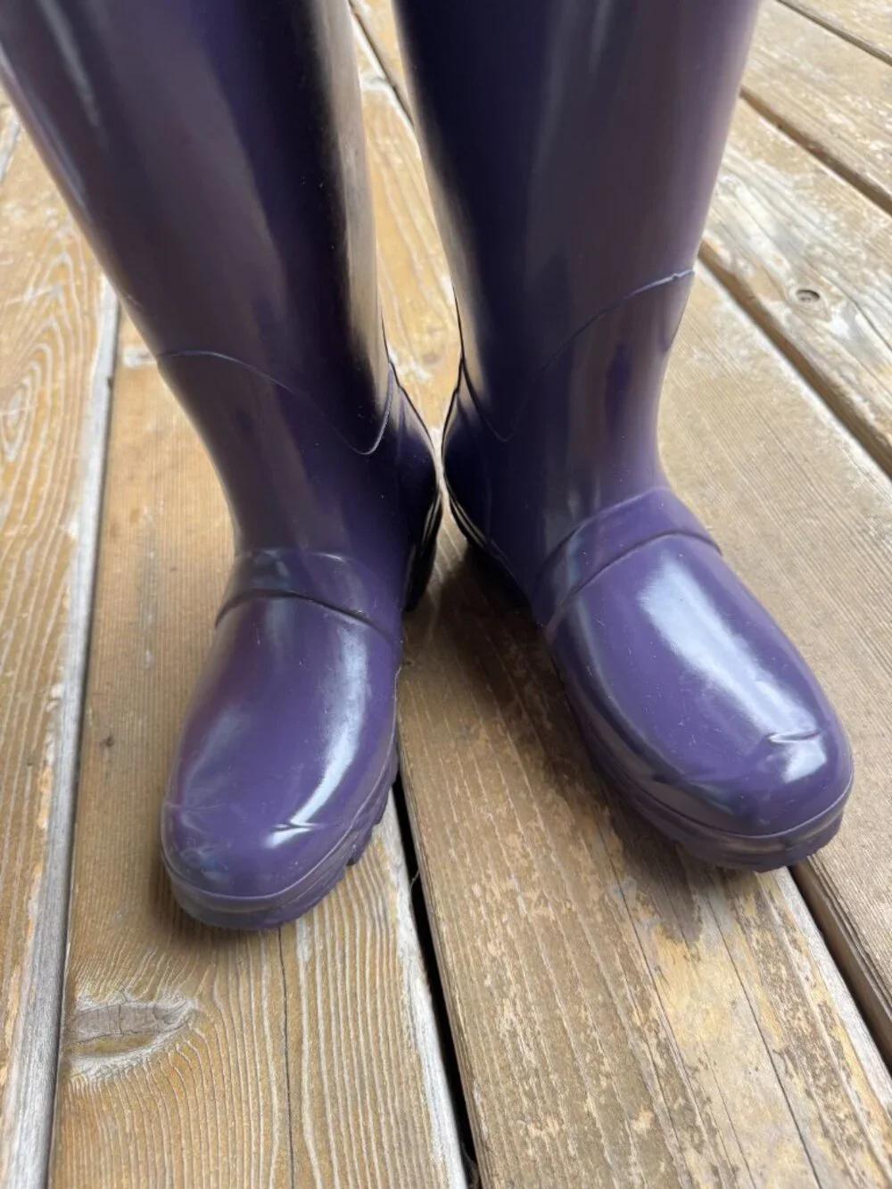 EUC Hunter Purple Original Tall Waterproof Rain Boots in Kids Size 5/EU 36